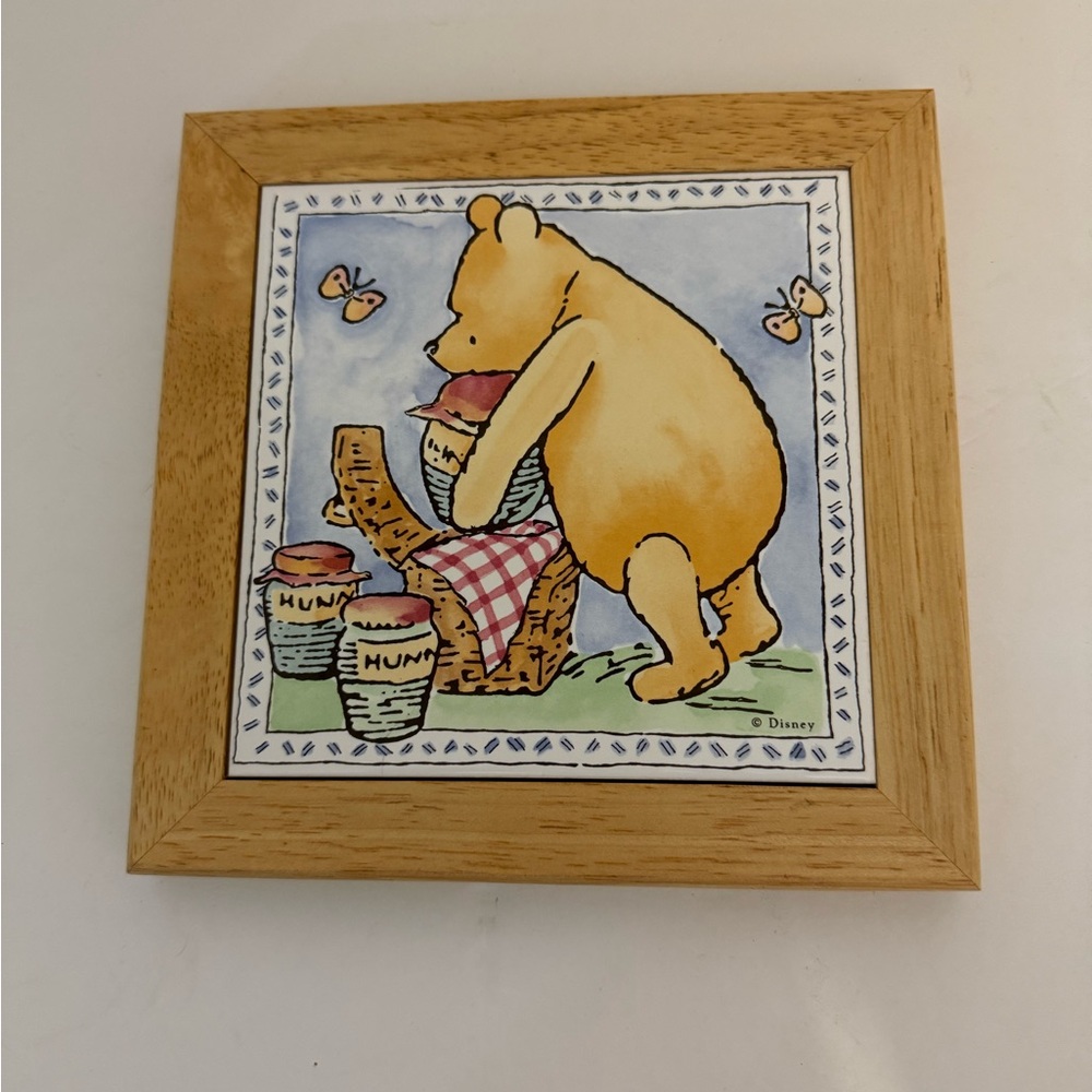 Disney Winnie the Pooh Honey Gathering Yellow and Blue Wall Art